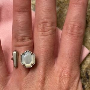 Kendra Scott Theodore Open Ring in White Pearl